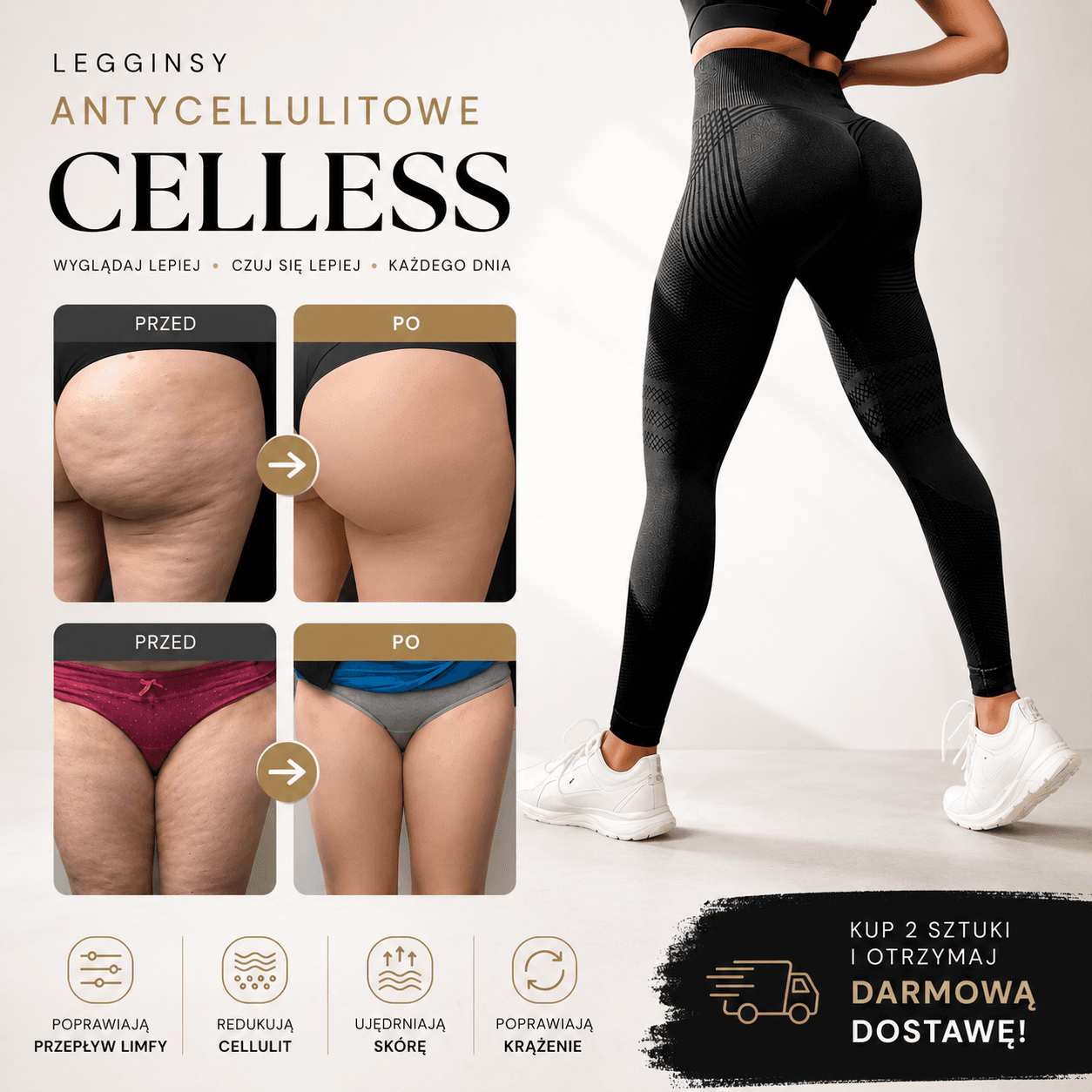 CELLESS - legginsy antycellulitowe