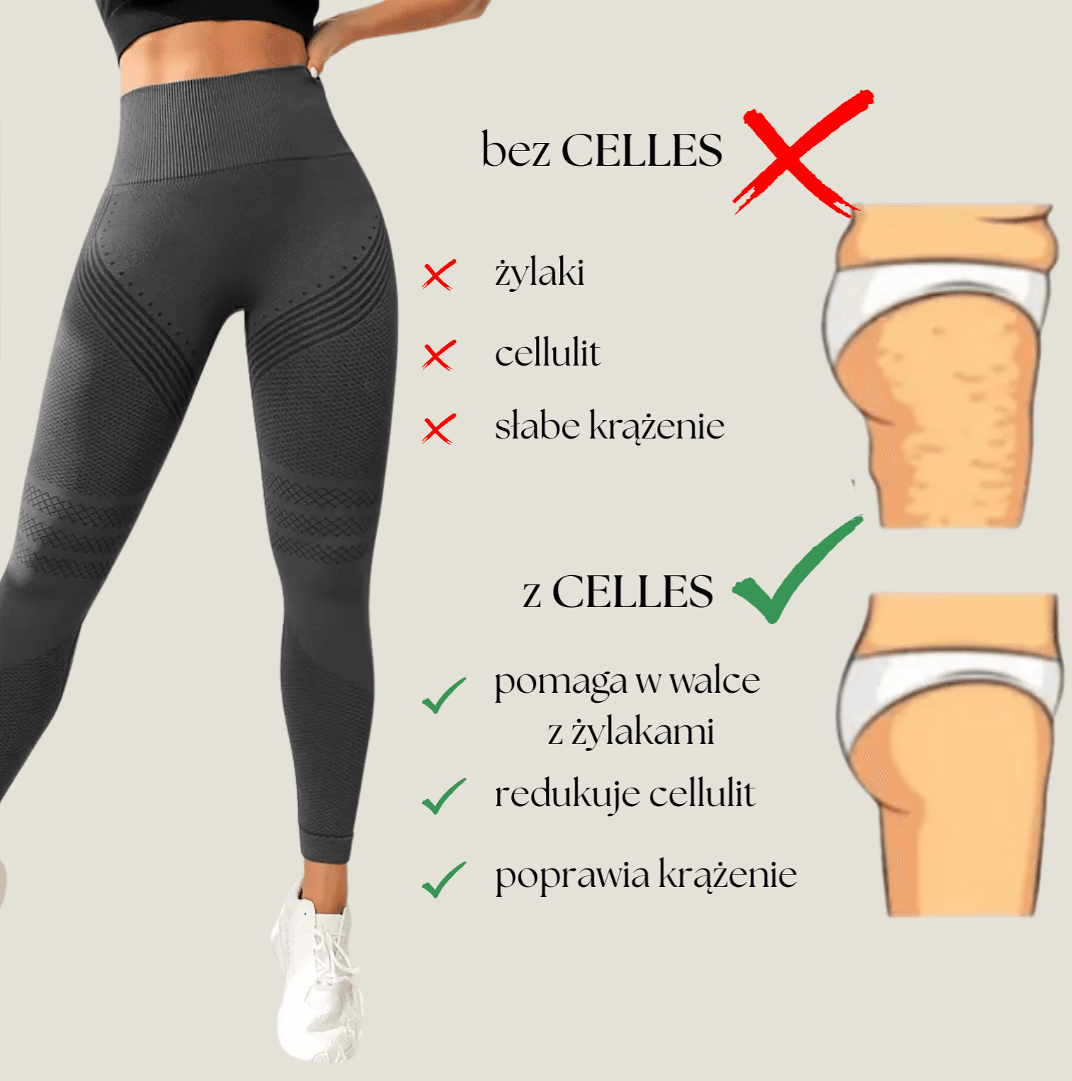 CELLESS - legginsy antycellulitowe