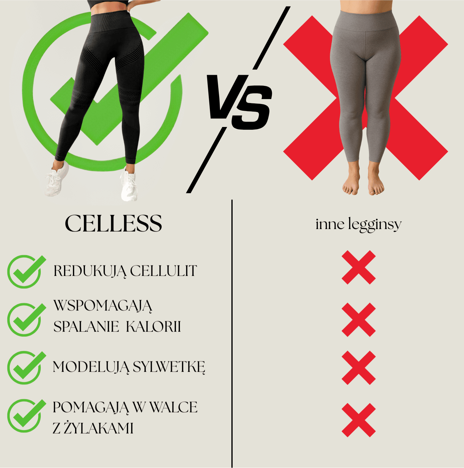 CELLESS - legginsy antycellulitowe