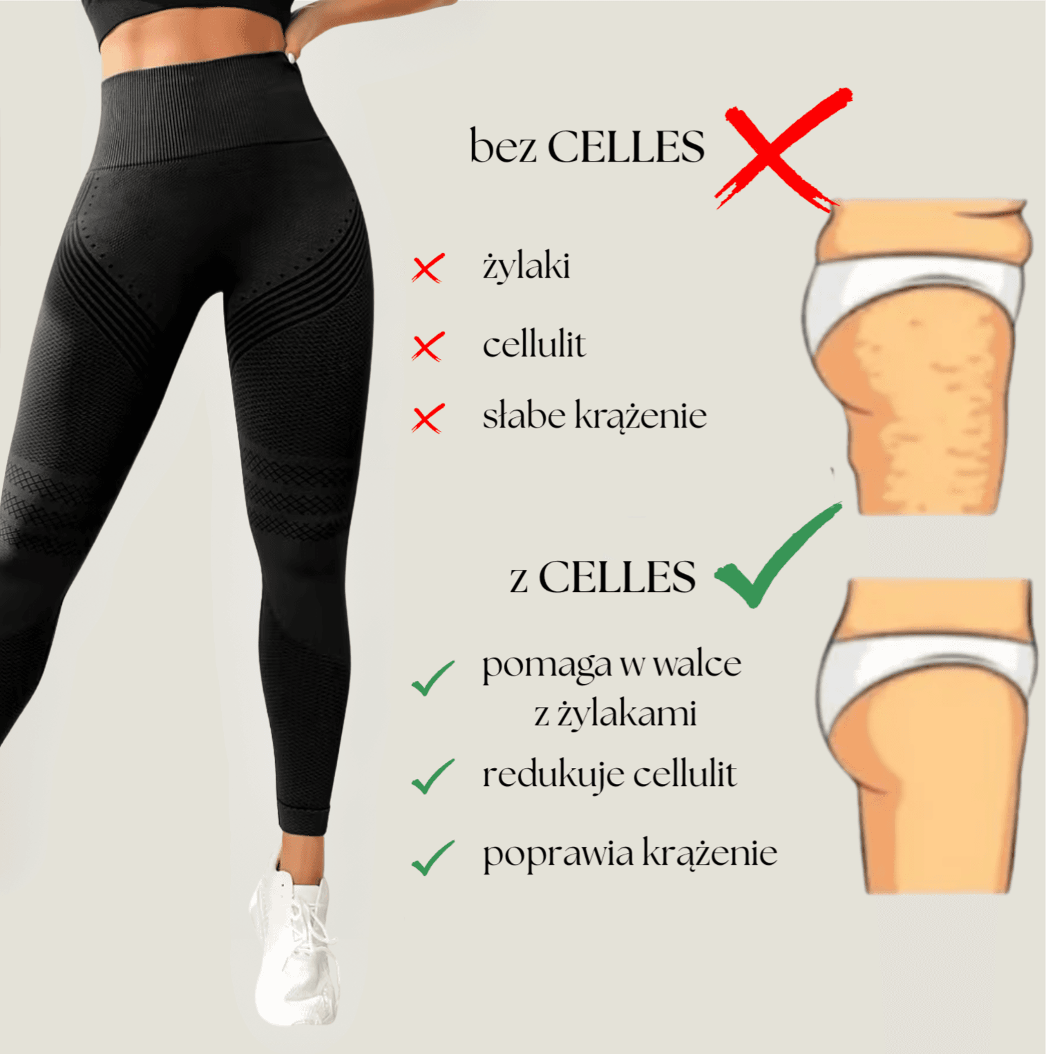 CELLESS - legginsy antycellulitowe