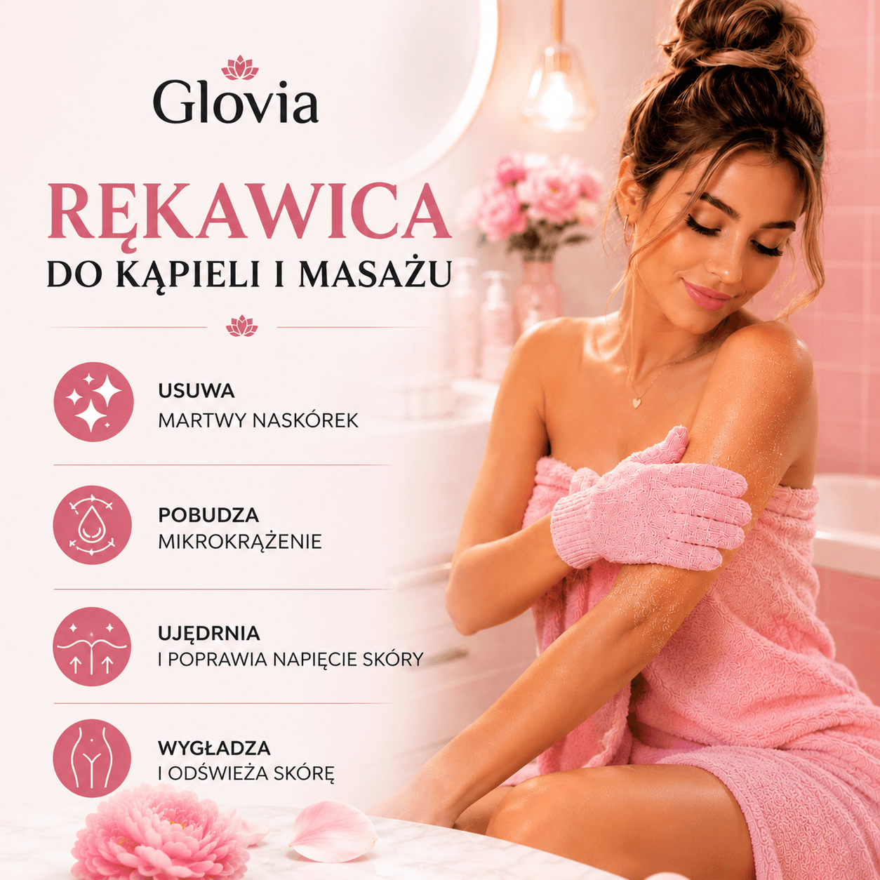 GLOVIA - rękawica do peelingu ciała