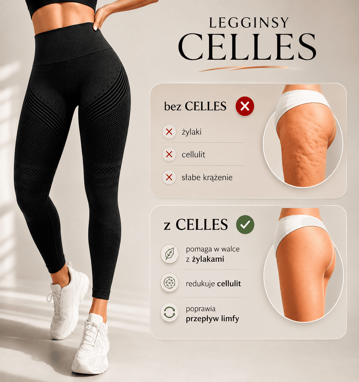 CELLESS - legginsy antycellulitowe